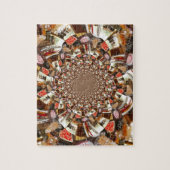 Psychedelische visie van Brown Hues Legpuzzel (Verticaal)