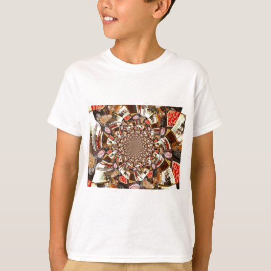 Psychedelische visie van Brown Hues T-shirt (Voorkant)