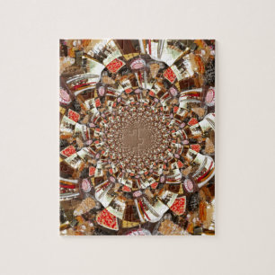 Psychedelische Visie van Bruine Tinten Legpuzzel