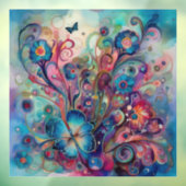 Psychedelische Vlinders Venster Cling Raamsticker (Vel 3)