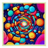 Psychedelische vortex van kleur perfect poster (Voorkant)