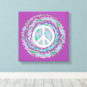 Psychedelische Vrede Canvas Afdruk (Insitu (Houten vloer))