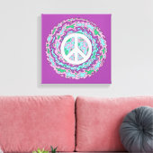 Psychedelische Vrede Canvas Afdruk (Insitu (Woonkamer))