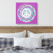 Psychedelische Vrede Canvas Afdruk (Insitu (Slaapkamer))