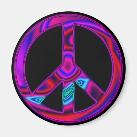 Psychedelische Vrede Magneet (Voorkant)