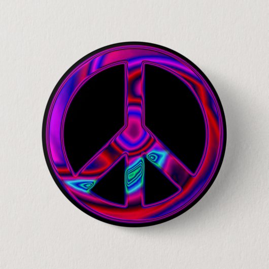 Psychedelische Vrede Ronde Button 5,7 Cm (Voorkant)