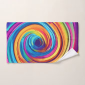Psychedelische werveling van regenboogtinten bad handdoek (Handdoek)