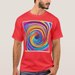 Psychedelische werveling van regenboogtinten t-shirt