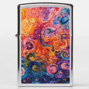 Psychedelische wervelingen olieverfschilderij