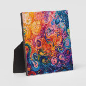 Psychedelische wervelingen olieverfschilderij fotoplaat (Voorkant)