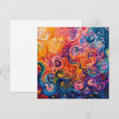 Psychedelische wervelingen olieverfschilderij kaart (Voorkant / Achterkant)