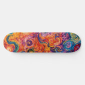 Psychedelische wervelingen olieverfschilderij skateboard (Horizontaal)