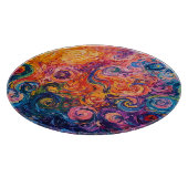 Psychedelische wervelingen olieverfschilderij snijplank (Hoek)