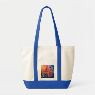 Psychedelische wervelingen olieverfschilderij tote bag