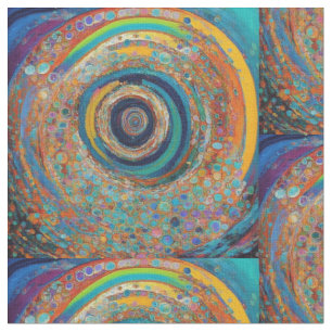 Psychedelische wervelpatronen stof