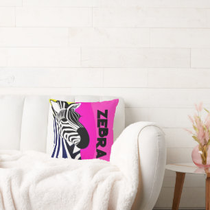 Psychedelische Zebra op kinderkamer Kussen