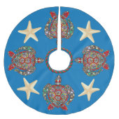 Psychedelische Zee Schildpad Art Tree Rok Kerstboom Rok (Voorkant)