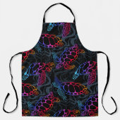 Psychedelische Zee Schildpad: Boho Ocean Schort (Voorkant)