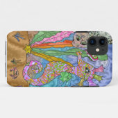 Psychedelische Zeepaard Zeeschildpad Kunst Case-Mate iPhone Case (Achterkant (horizontaal))