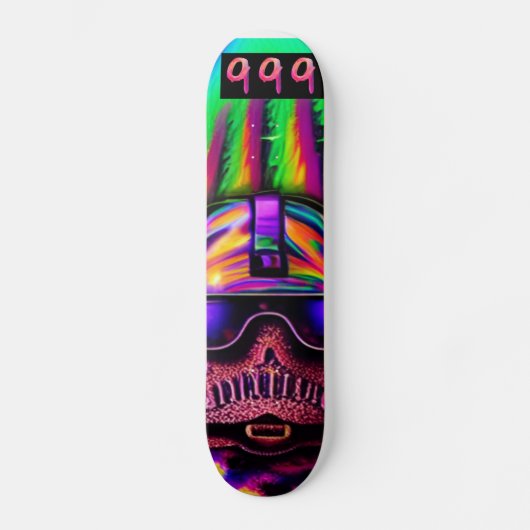 psychedelische zombie 999 skateboard (Voorkant)
