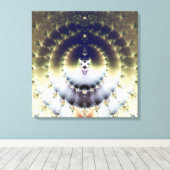 Psychedelische Zon Canvas Afdruk (Insitu (Houten vloer))