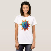 Psychedelische zon - t-shirt (Voorkant volledig)