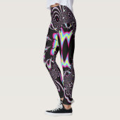 Psychedelische Zuurreis Fractal Abstracte Digitale Leggings (Links)