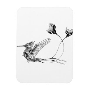 Psychedlic Bird Tattoo Magneet
