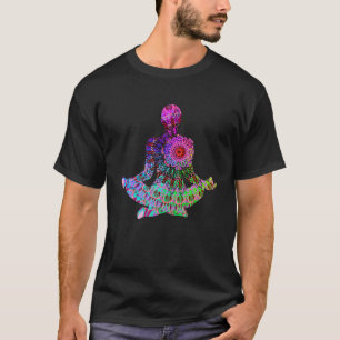 Psychedlic Mandala Design   Spiritueel New age Med T-shirt