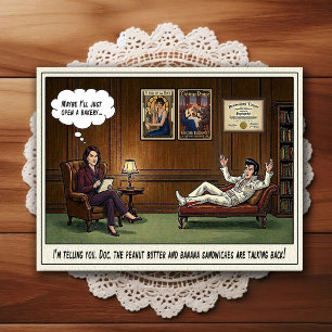 Psychiater Kantoor Humor Cartoon Ansichtkaart Briefkaart