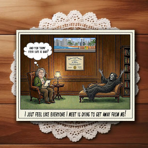 Psychiater Kantoor Humor Cartoon Ansichtkaart Briefkaart