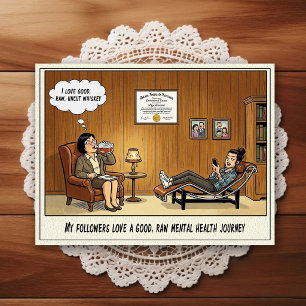 Psychiater Kantoor Humor Cartoonsansichtkaart Briefkaart