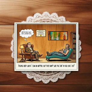 Psychiater Kantoor Humor Cartoonsansichtkaart Briefkaart