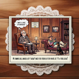 Psychiater Kantoor Humor Cartoonsansichtkaart Briefkaart