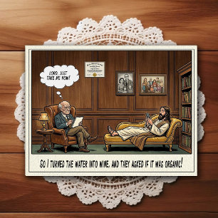 Psychiater Kantoor Humor Cartoonsansichtkaart Briefkaart