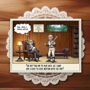Psychiater Kantoor Humor Cartoonsansichtkaart Briefkaart