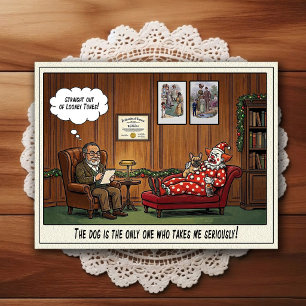 Psychiater Kantoor Humor Cartoonsansichtkaart Briefkaart