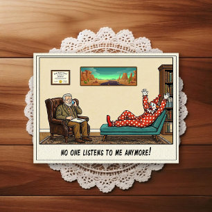 Psychiater Kantoor Humor Strip Briefkaart