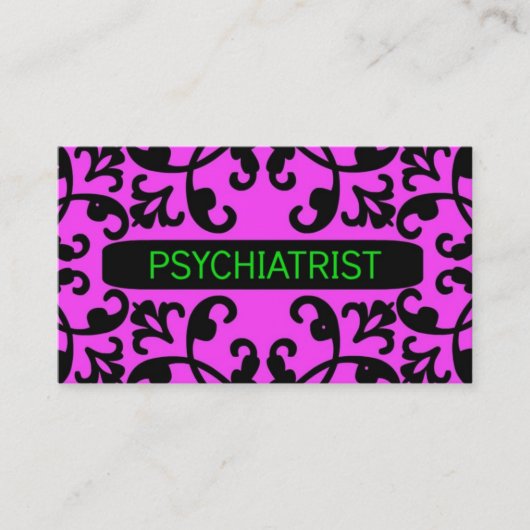 Psychiater roze Visitekaartje (Voorkant)