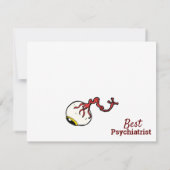 Psychiater Zombie Grappig Bedankkaart (Achterkant)