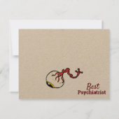 Psychiater Zombie Grappig Bedankkaart (Achterkant)