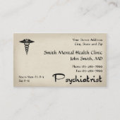 Psychiatre Carte de visite de la santé mentale (Devant)