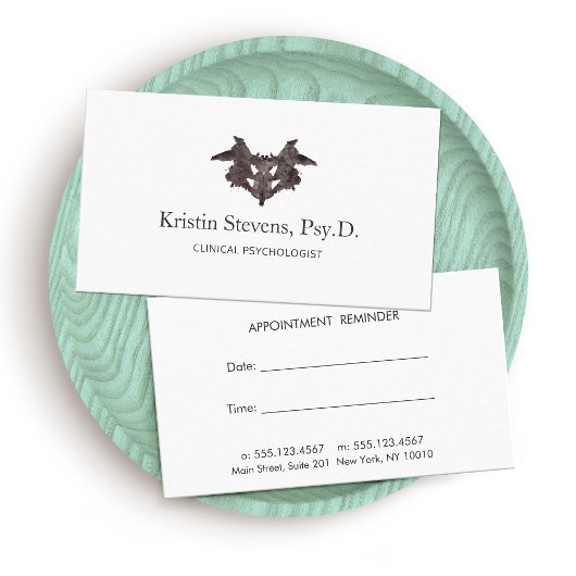 Psychiatre Ink Blot Rappel de rendez-vous