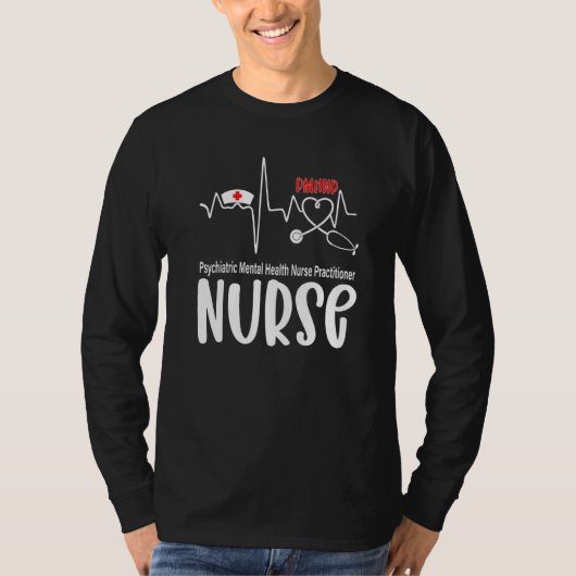 Psychiatric Mental Health Nurse Practitioner Heart T-shirt (Voorkant)