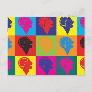 Psychiatrische Pop Art Briefkaart