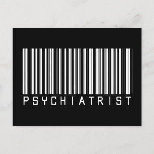 Psychiatrische streepjescode briefkaart