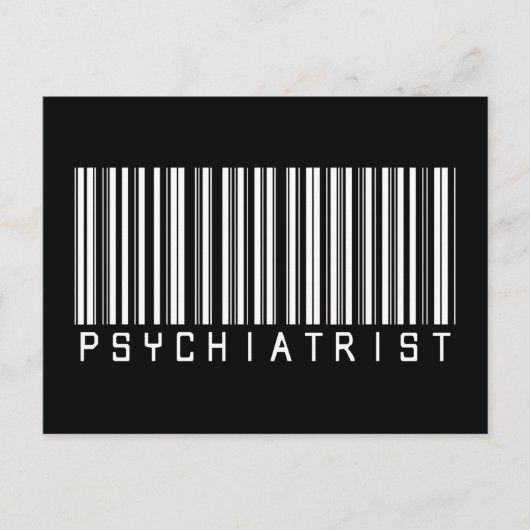 Psychiatrische streepjescode briefkaart (Voorkant)