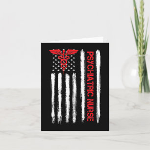 Psychiatrische verpleging Amerikaanse vlag RN gees Kaart