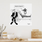 Psychiatrist Cartoon 2199 Poster (Keuken)