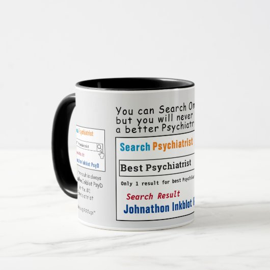 Psychiatrist Funny Best Search Mok (Voorkant links)